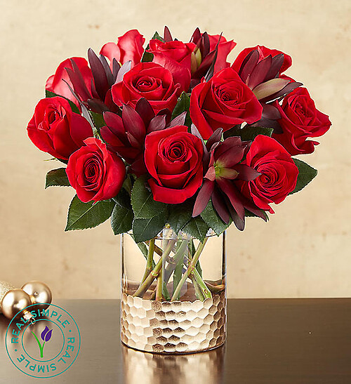Crimson Rose Bouquet by Real Simple&amp;reg;