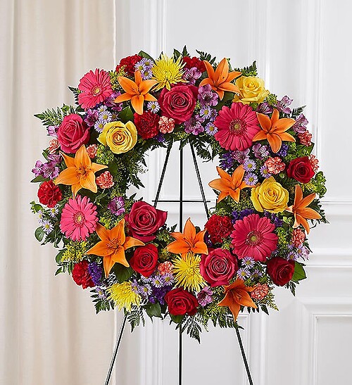 Serene Blessings Standing Wreath- Bright