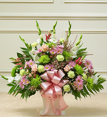 Pastel Sympathy Floor Basket