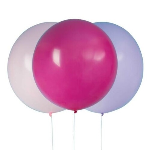3 assorted latex balloons