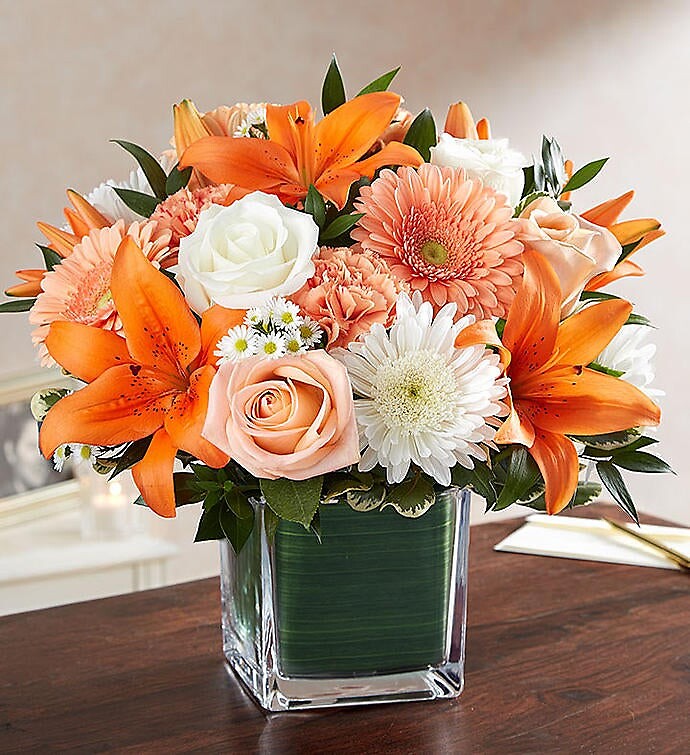 Healing Tears Peach, Orange &amp; White