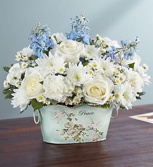 Peace and Healing Blue &amp; White