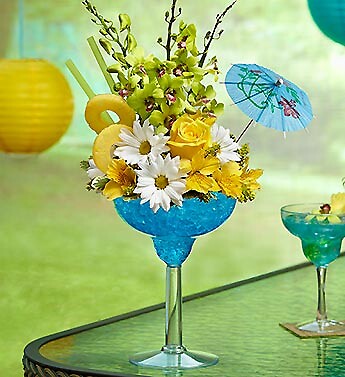 Blue Hawaiian Floral Margarita
