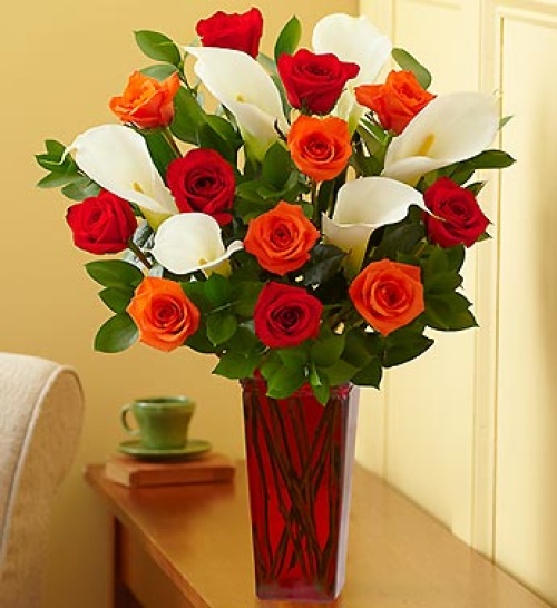 Fall Rose and Calla Lily Bouquet