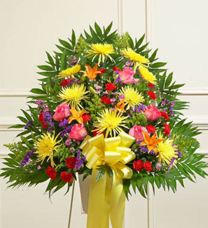 Bright Sympathy Standing Basket