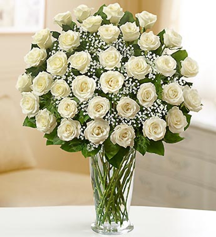 Ultimate Elegance Premium Long Stem White Roses