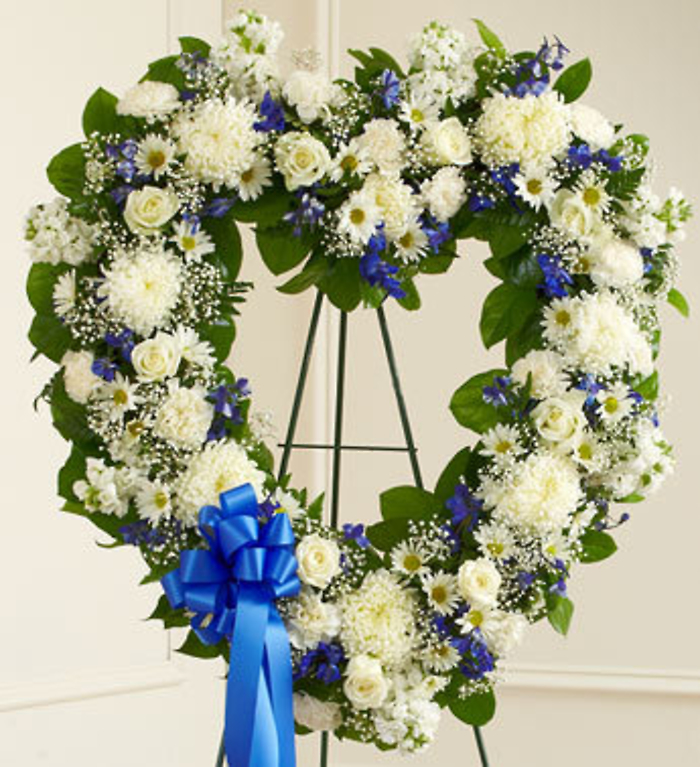 Blue and White Open Heart