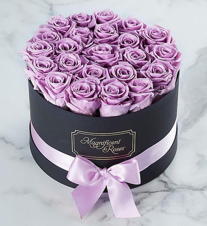 Magnificent Roses Preserved Lavender Roses