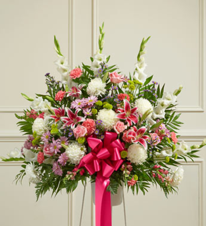 Pastel Sympathy Standing Basket