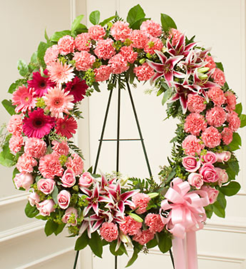 Pink Standing Wreath