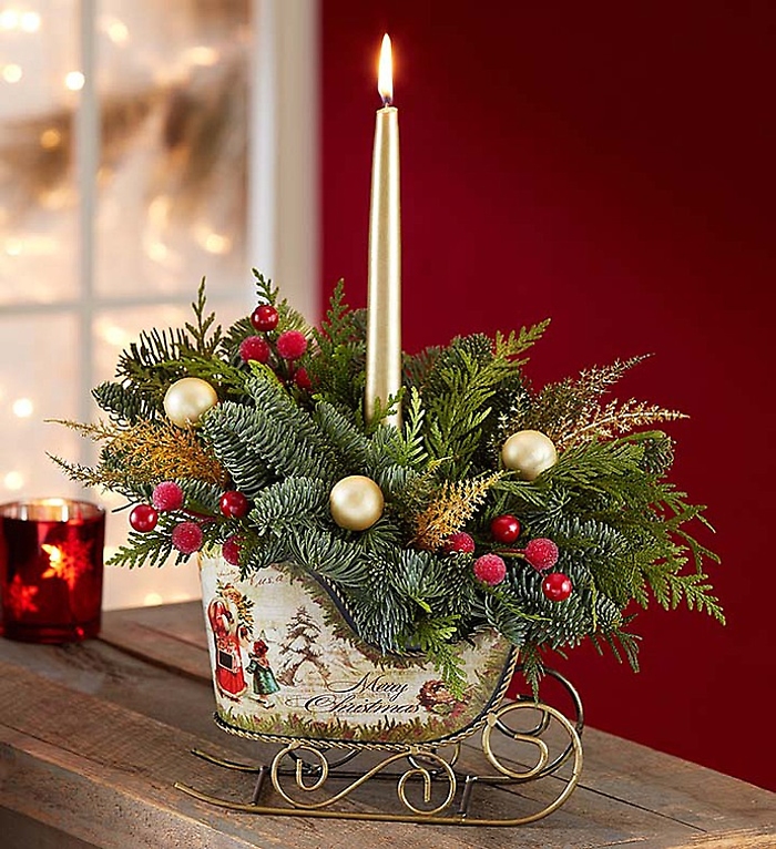 Vintage Santa Sleigh