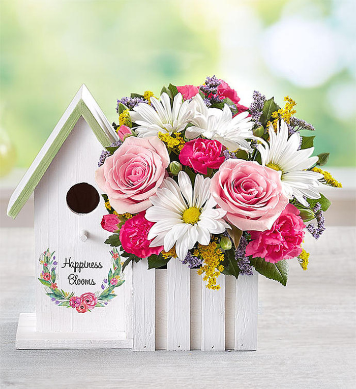 Happiness Blooms&trade; Birdhouse - Pink