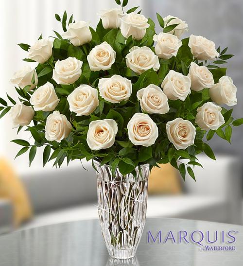 Marquis by Waterford&reg; Premium White Roses