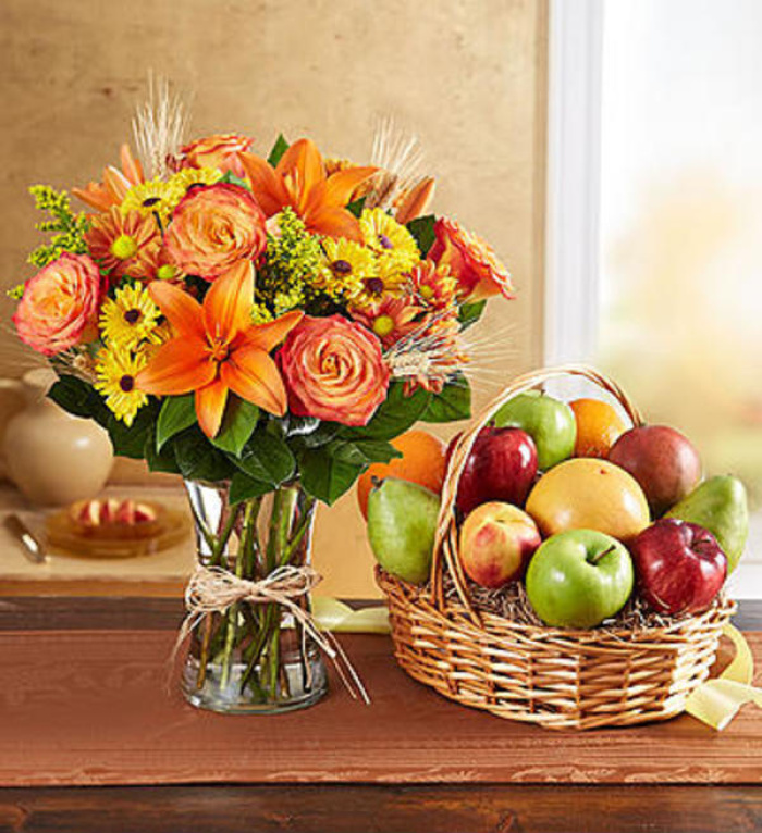 Fanciful Fall Floral & Fruit Bundle