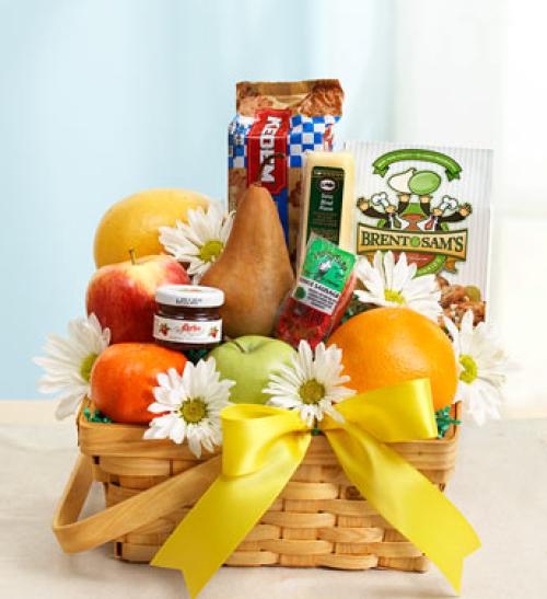 Fruit & Gourmet Basket for Sympathy