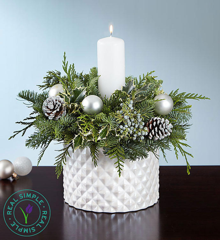 Real Simple&reg; Winter White Centerpiece